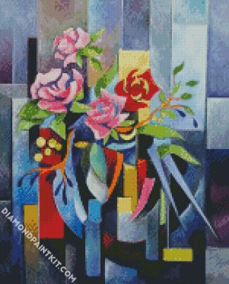 Flowers Cubism diamond painting