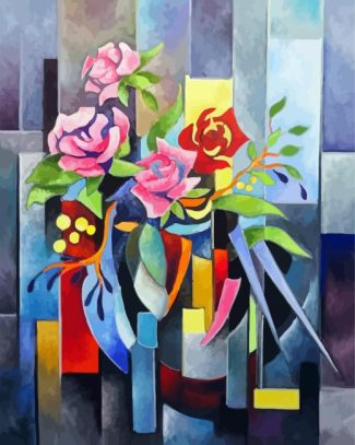 Flowers Cubism diamond painting