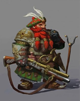 ginger warrior dwarf diamond painting