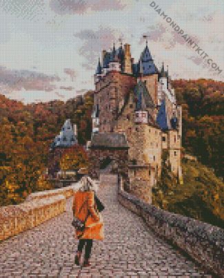 girl in Eltz castle germany diamond paintings