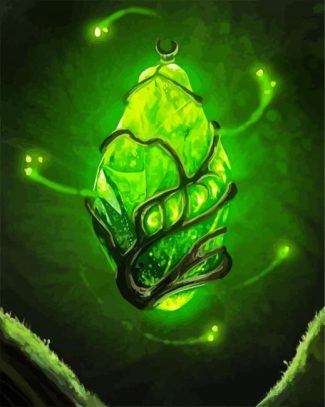 Green Crystal diamond painting