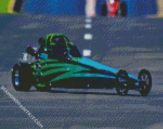 Green Dragster diamond painting