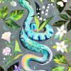 green snake diamond painting