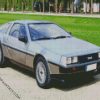 Grey Delorean diamond painting