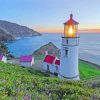 haceta Head Lighthouse Oregon diamond painting