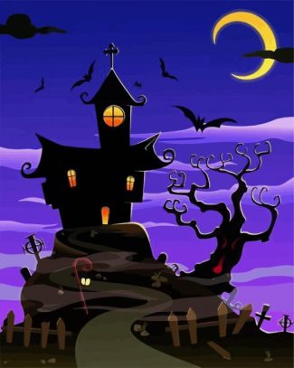 Halloween House diaamond painting