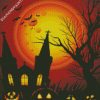 Halloween Scary House diamond painting