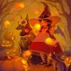 halloween witch diamond painting