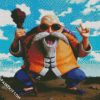 happy Master Roshi dragon ball diamond paintings