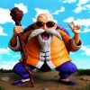 happy Master Roshi dragon ball diamond painting