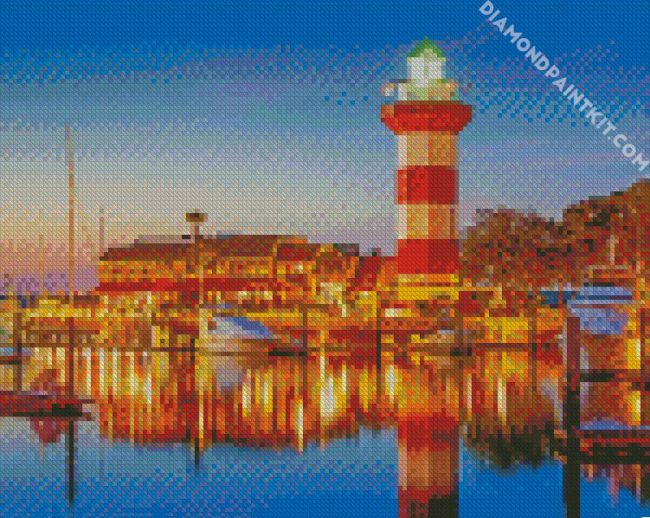 Harbour Town Sunset Hilton Head diamond painting