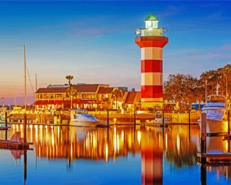 Harbour Town Sunset Hilton Head diamond painting