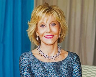 Jane Fonda Smiling diamond painting