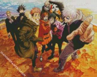 Jujutsu Kaisen Anime Manga Serie diamond painting