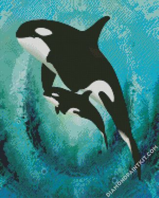 Killler Whales diamond painting