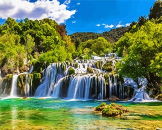 Krka National Park Croatia diamond painting