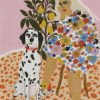 lady and dalmatian diamond paintings