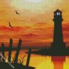 lighthouse silhouette diamond paintings