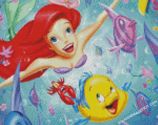 little mermaid and friends diamond paintings