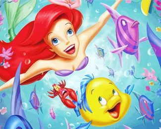 little mermaid and friends diamond painting