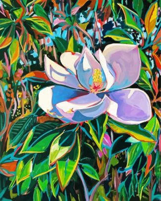 magnolia Plant Art diamond painting