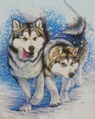 malamute Dogs diamond paintings