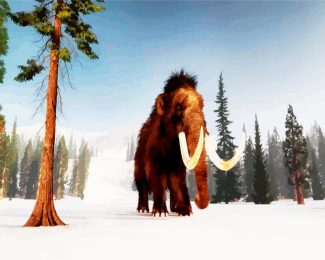 mammoth In Snow diamond painting