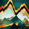 metallic Mountains Art diamond painting