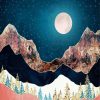 metallic Mountains Moonlight diamond painting