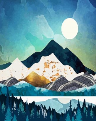 metallic Mountains diamond painting