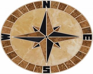 Mosaic Compass diamond painting