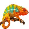 Orange Chameleon diamond painting