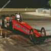 Orange Dragster diamond painting