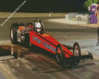 Orange Dragster diamond painting