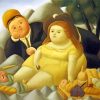 picnic in the mountains fernando botero diamond painting