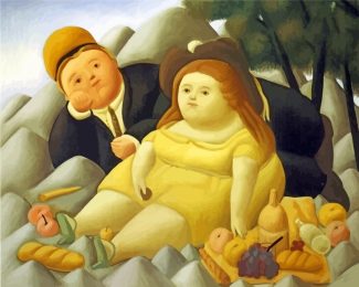 picnic in the mountains fernando botero diamond painting