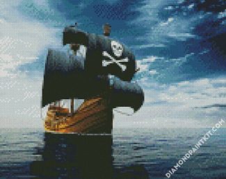 Pirate Ship In Sea diamond painting