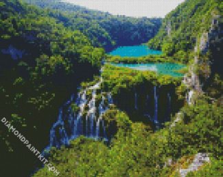 Plitvice Lake National Park Croatia diamond painting