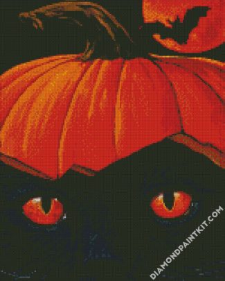 pumpkin black cat diamond paintings