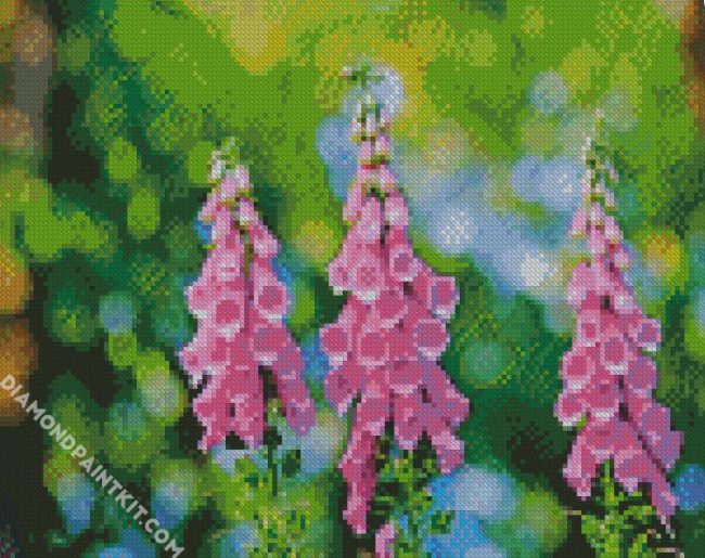 Purple Foxglove diamond painting