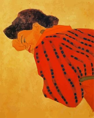 Reclining Woman With Red blouse diamond painting