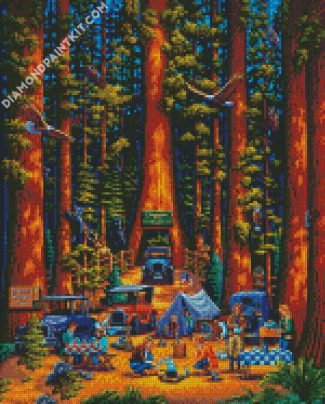 Redwood National Park diamond Painting