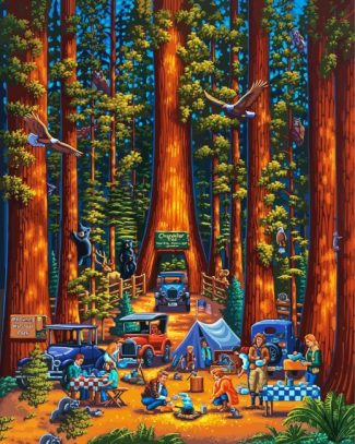 Redwood National Park diamond Painting