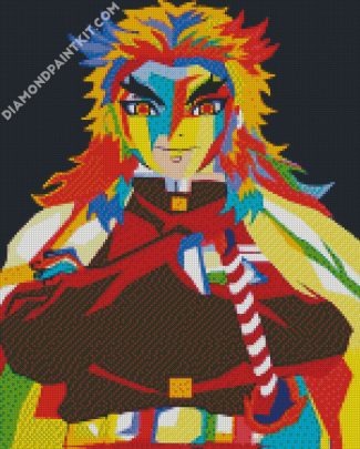 Rengoku Pop Art diamond painting