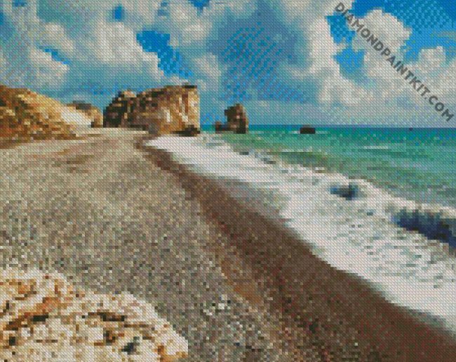 rock of aphrodite Petra tou Romiou Cyprus diamond paintings