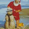 Santa Enjoying The Summer diamond painting