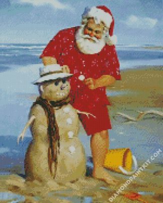 Santa Enjoying The Summer diamond painting