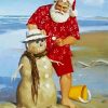 Santa Enjoying The Summer Diamond painting