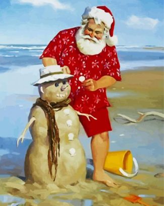 Santa Enjoying The Summer Diamond painting