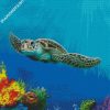 Sea Turtle In The Ocean diamond painting